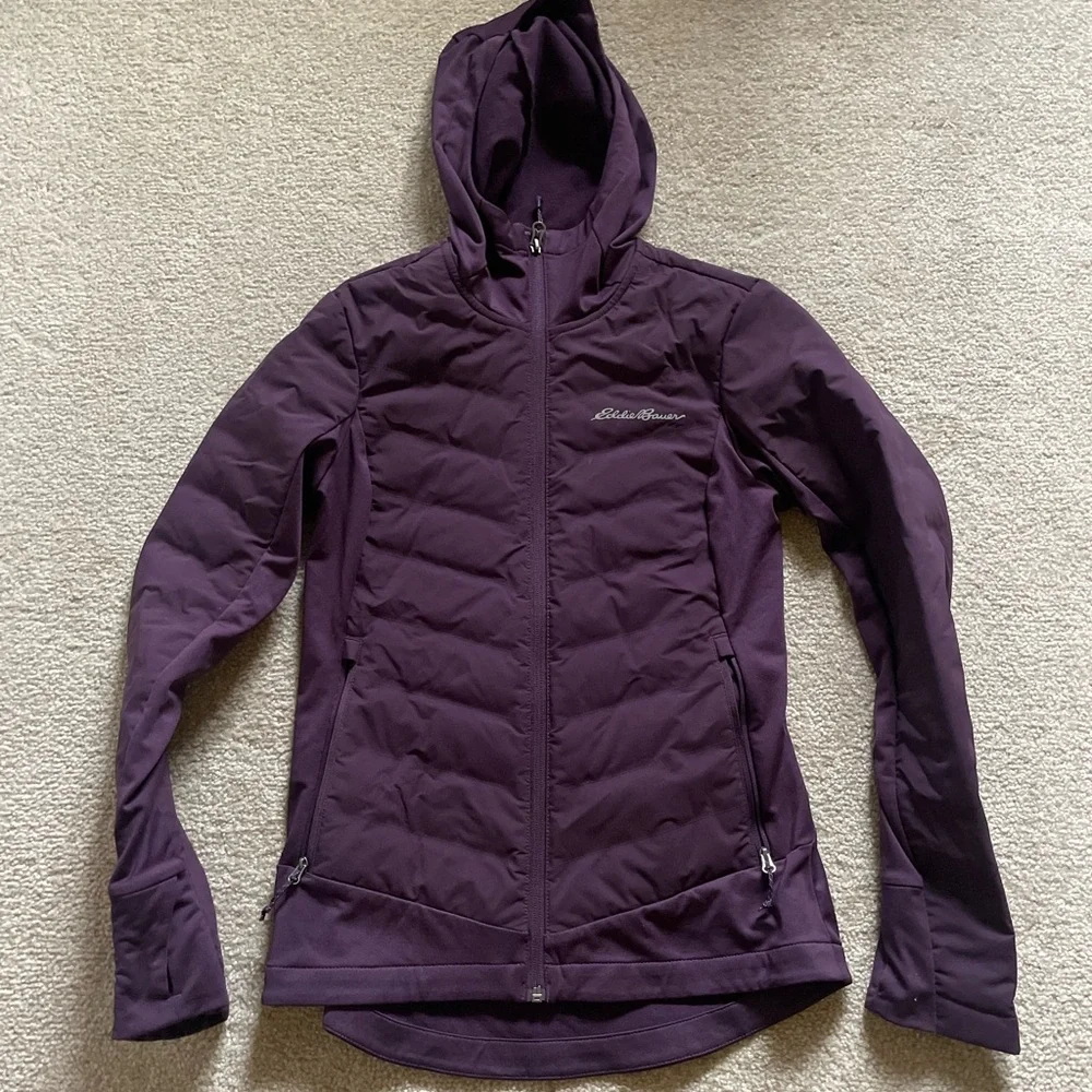 Eddie Bauer Women's Hooded Quilted Jacket - Plum